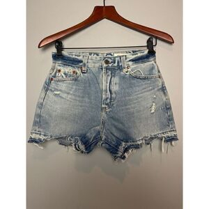 AG-ED Denim Adriano Goldschmied Alexxis High Rise Wedgie Jean Shorts Size 28 NWT